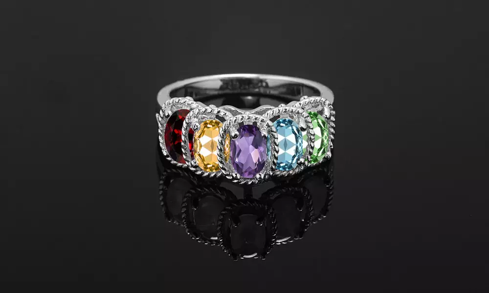 Gemma Luna 5.00 CTTW Genuine Gemstone Multicolor Ring - Primary Image
