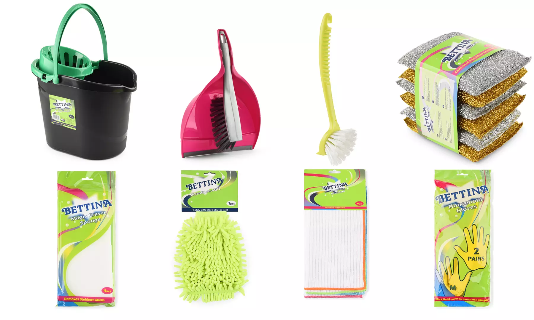 23-teiliges Reinigungsset mit Bürsten, Handschuhen, Schwämmen, Mikrofasertüchern etc. - Primary Image