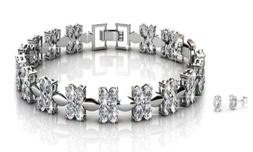 Image 28: Set bracciale rigido e orecchini in cristalli Swarovski® Eira Wen® 