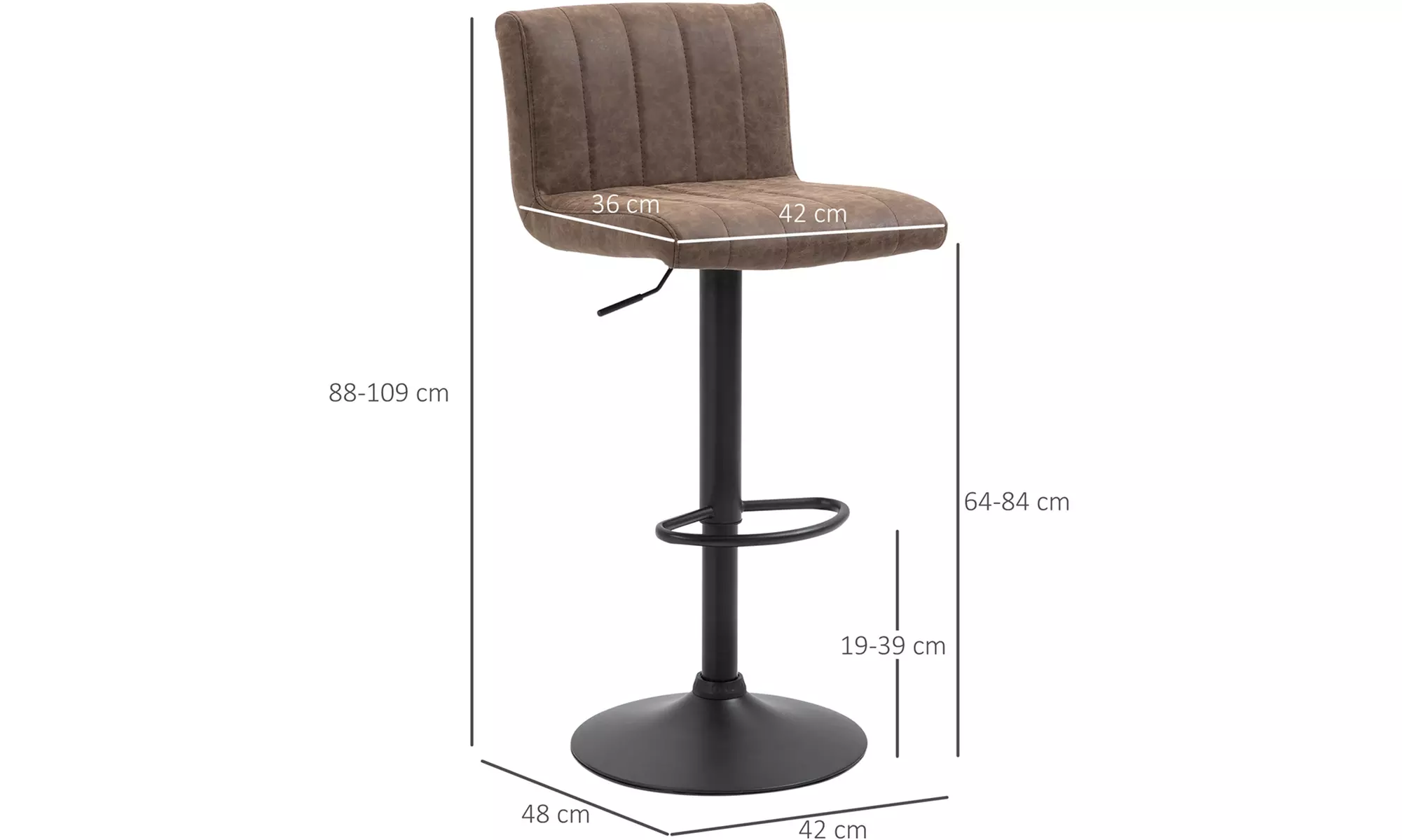 Set of Two HomCom Bar Stools