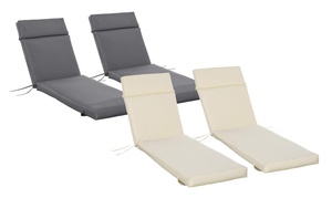 Outsunny Set of Two Lounger Cushions