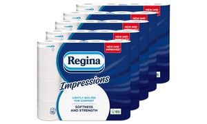  80 Rolls of Regina Impressions Three-Ply Toilet Paper 