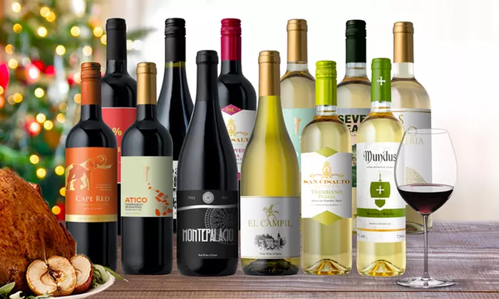 Holiday Feast Favorites 12-Pack of Wine from Splash Wines (76% Off), Includes 2 1L Bottles