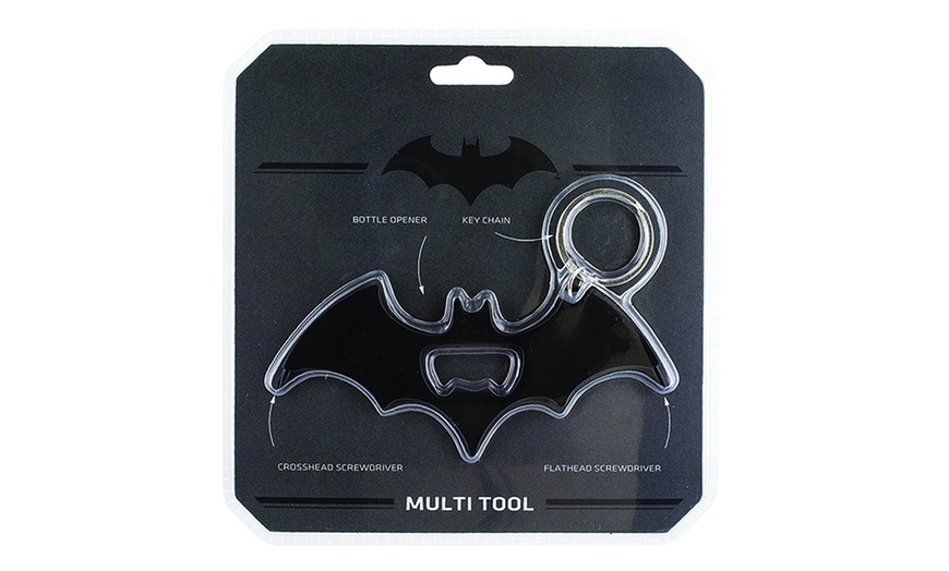 Image 6: Batman Logo Multi-Tool Keyring