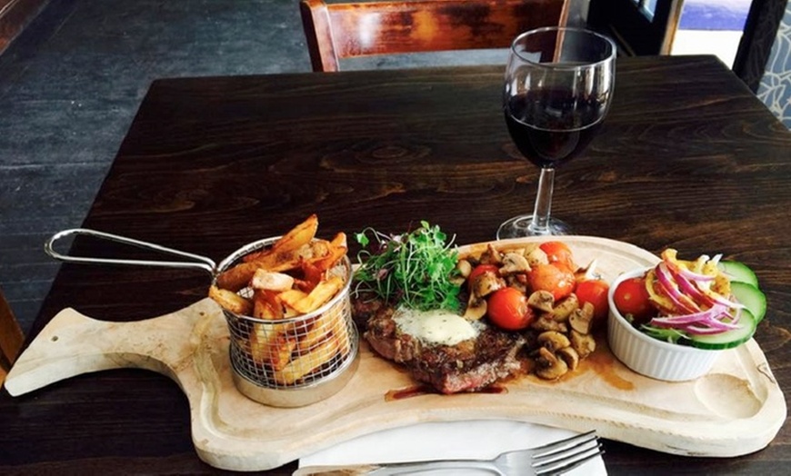 Image 1: Two-Course Dinner with Wine or Beer for Two