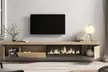 Mueble TV gran formato'' Cozy'' con Chimenea Eléctrica XXL opcional y almacenaje - Second Medium