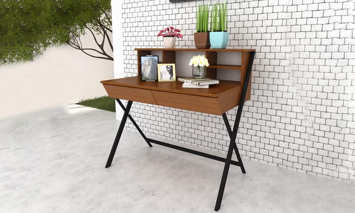 Modern Wooden Desks Five Styles Groupon Goods