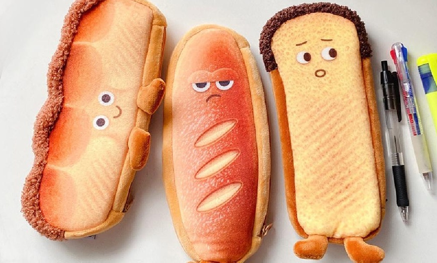 Image 2: One or Three Funny Bread Pencil Cases