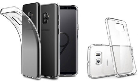 Custodia protettiva in TPU trasparente per smartphone Samsung, disponibile in vari modelli