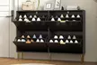 HomCom Narrow Shoe Cabinet with Four Flip Drawers - Image 3