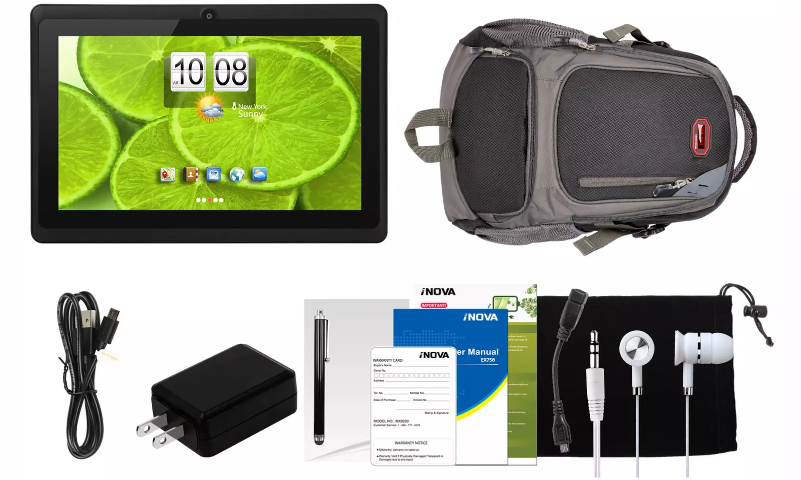 iNova 8GB 7" Student Android Tablet with Backpack - Primary Image