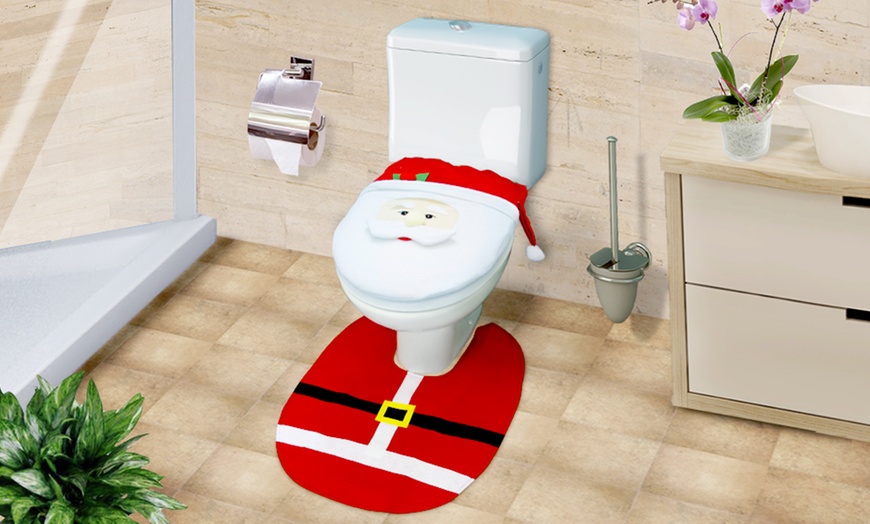 Image 1: Santa Claus Toilet Set