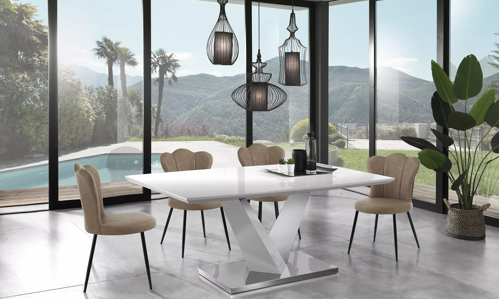 Set di 4 sedie Charlotte