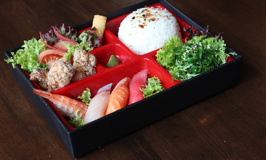 Image 4: Bento Box with Miso Soup + Drink