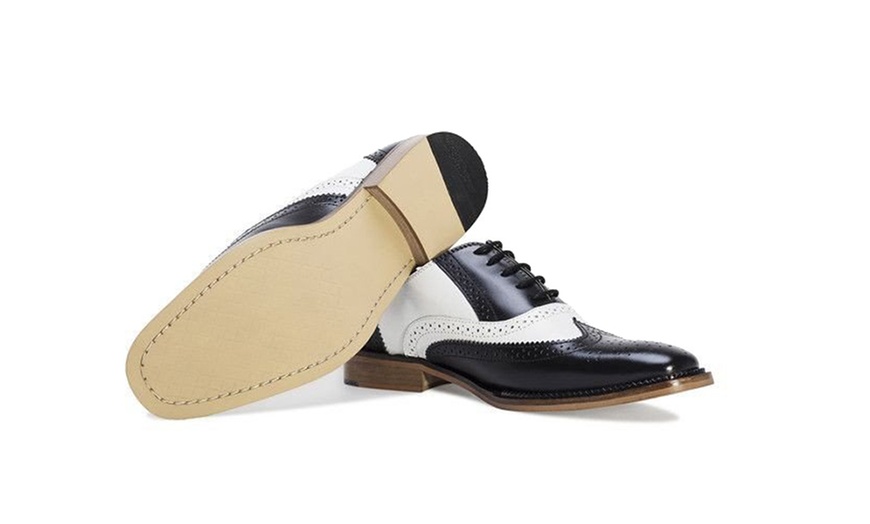 Image 28: Men's Leather Gatsby Brogue Shoes