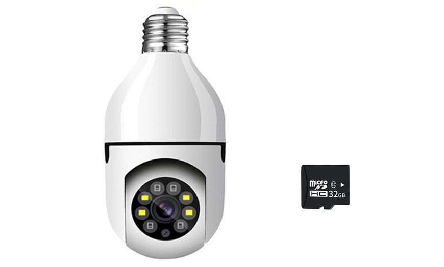 Image 3: Full HD 1080P Wireless Light Bulb Security Camera