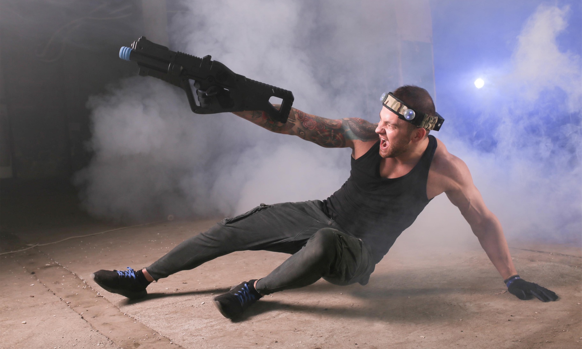 Battle for Victory: 3 Laser Tag Games, Gear, Rustic Battlefield