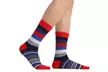 1, 5 oder 10 Paare gestreifte Herren-Socken - Second Medium