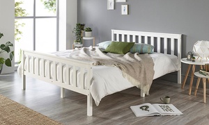 Solid Wood Shaker Bed Frame with Optional Mattress