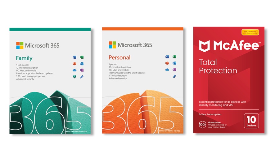 Image 1: Microsoft 365 with McAfee LiveSafe