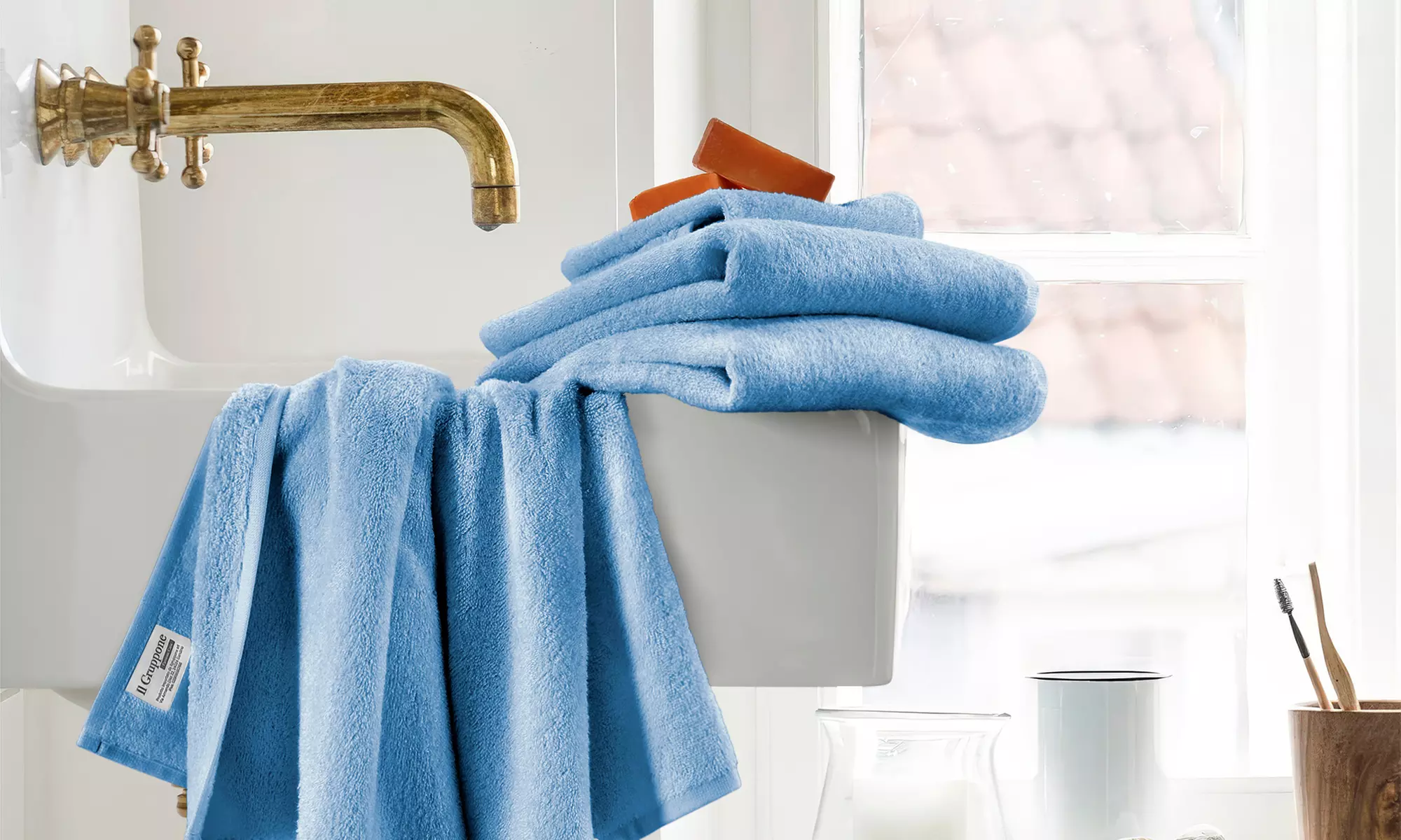 Set di 3 asciugamani in bamboo