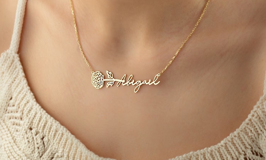 Image 4: Collar con nombre en forma de flor Justyling 