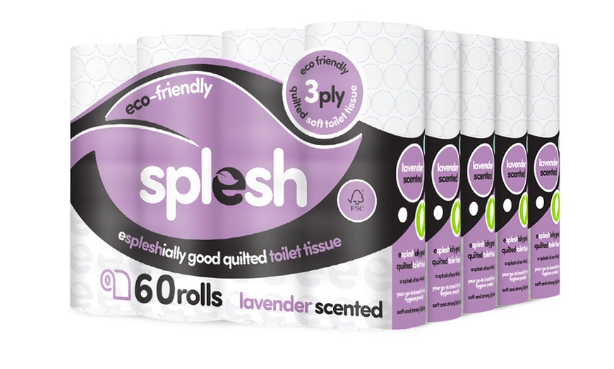 Image 3: Splesh Toilet Roll, Soft & Quilted Eco-Friendly Lavender