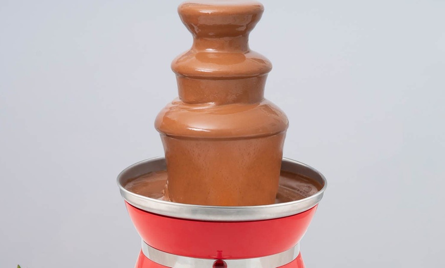 Image 3: Chocolate Fountain Three-Tier Fondue Set