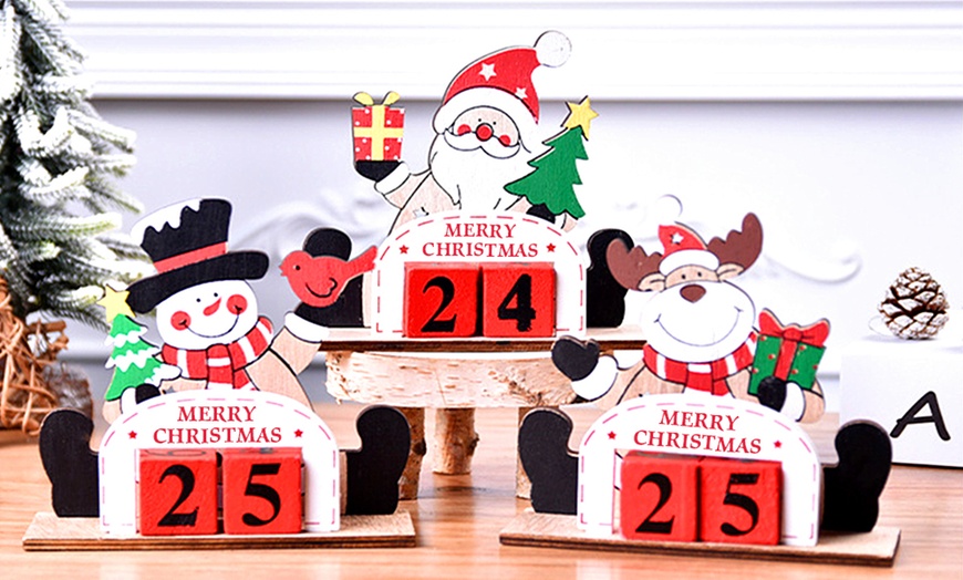 Image 1: Wooden Christmas Calendar