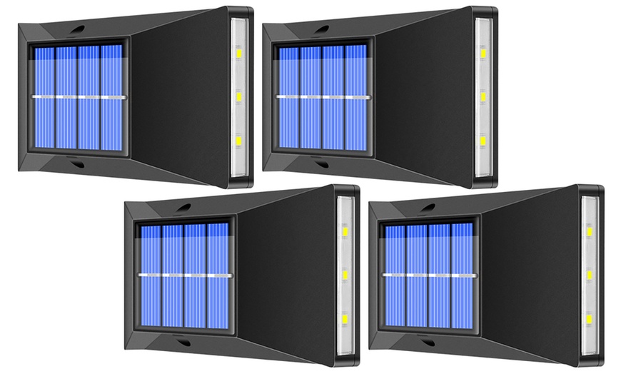 Image 9: One, Two or Four Six-LED Solar Wall Lights