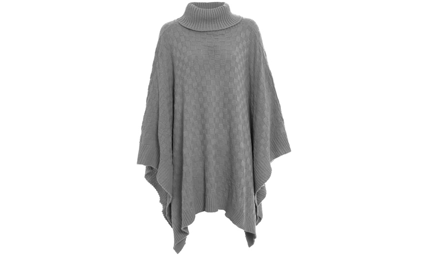 Image 4: Oops Oversize Roll Neck Poncho Jumper 