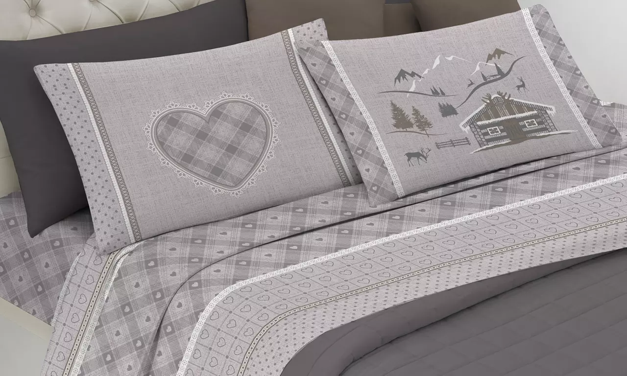 Completi Lenzuola Flanella Fantasie Invernali, Natalizie