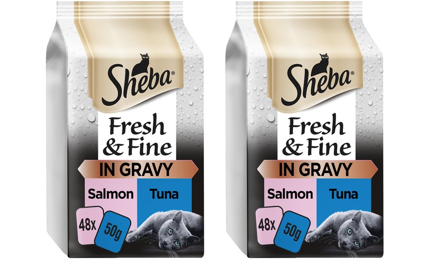 Image 11: 48 or 96 Sheba Fresh Fine Cat Food Pouches