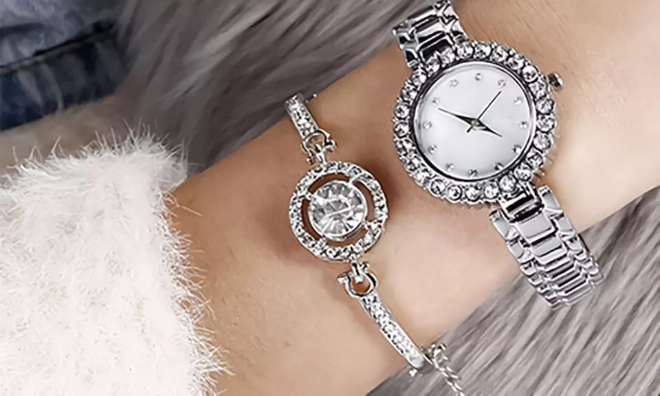 Damen-Set Uhr und Armreif