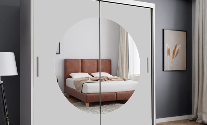 Image 1: Mirrored Sliding Wardrobe