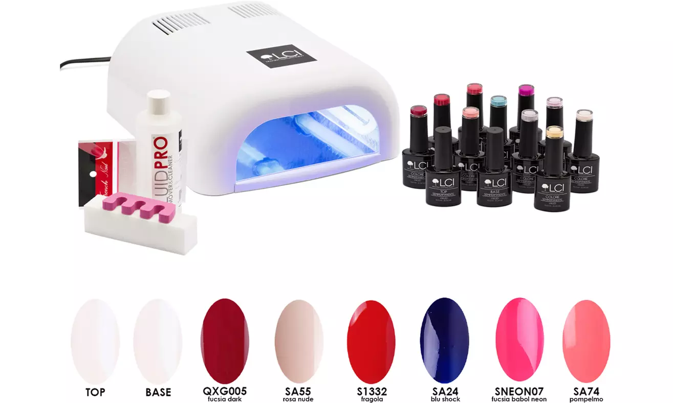 Kit lampada e smalti semipermanenti