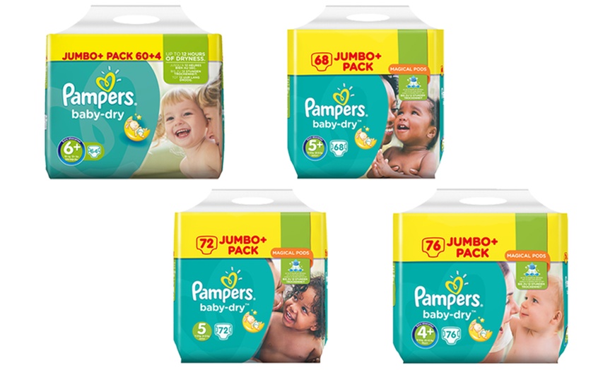 Image 1: Pampers Baby Dry Jumbo Two-Packs