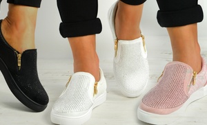 Women's Glitter Plimsolls