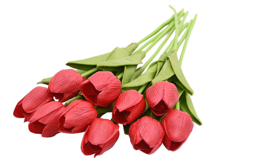 Image 7: 10-Piece Artificial Tulip Flowers