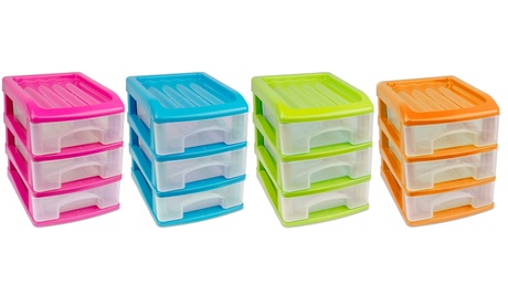 Cassettiere in plastica Welkhome, disponibili in 4 colori