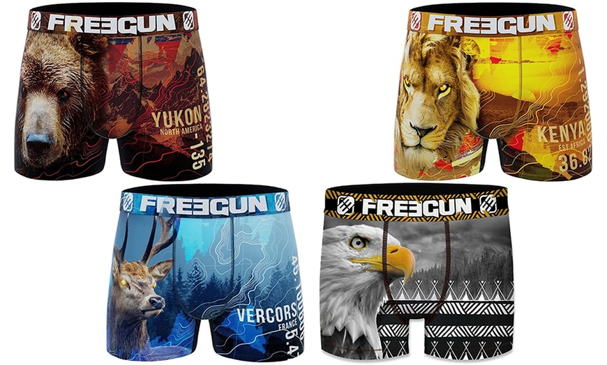 Image 3: Lot de 4 boxers Freegun imprimé animal