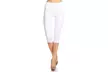 Women's High Waist Capris Pants Pull-On Stretchy Cropped Jeggings Size S-3XL - Second Medium