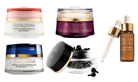 Creme idratanti e rigeneranti, e maschere per il viso Collistar, disponibili in varie tipologie