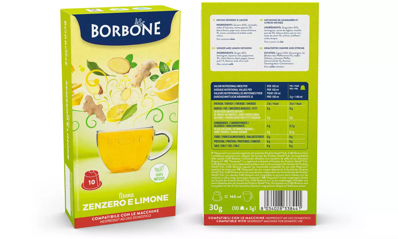 60 o 120 capsule Borbone compatibili con Nespresso