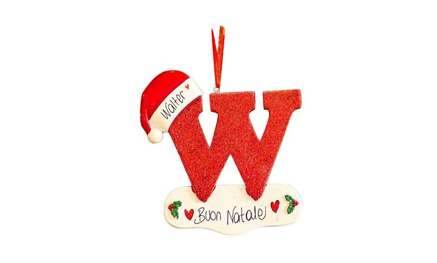 Image 25: Alphabet Initial Christmas Tree Letter Decoration
