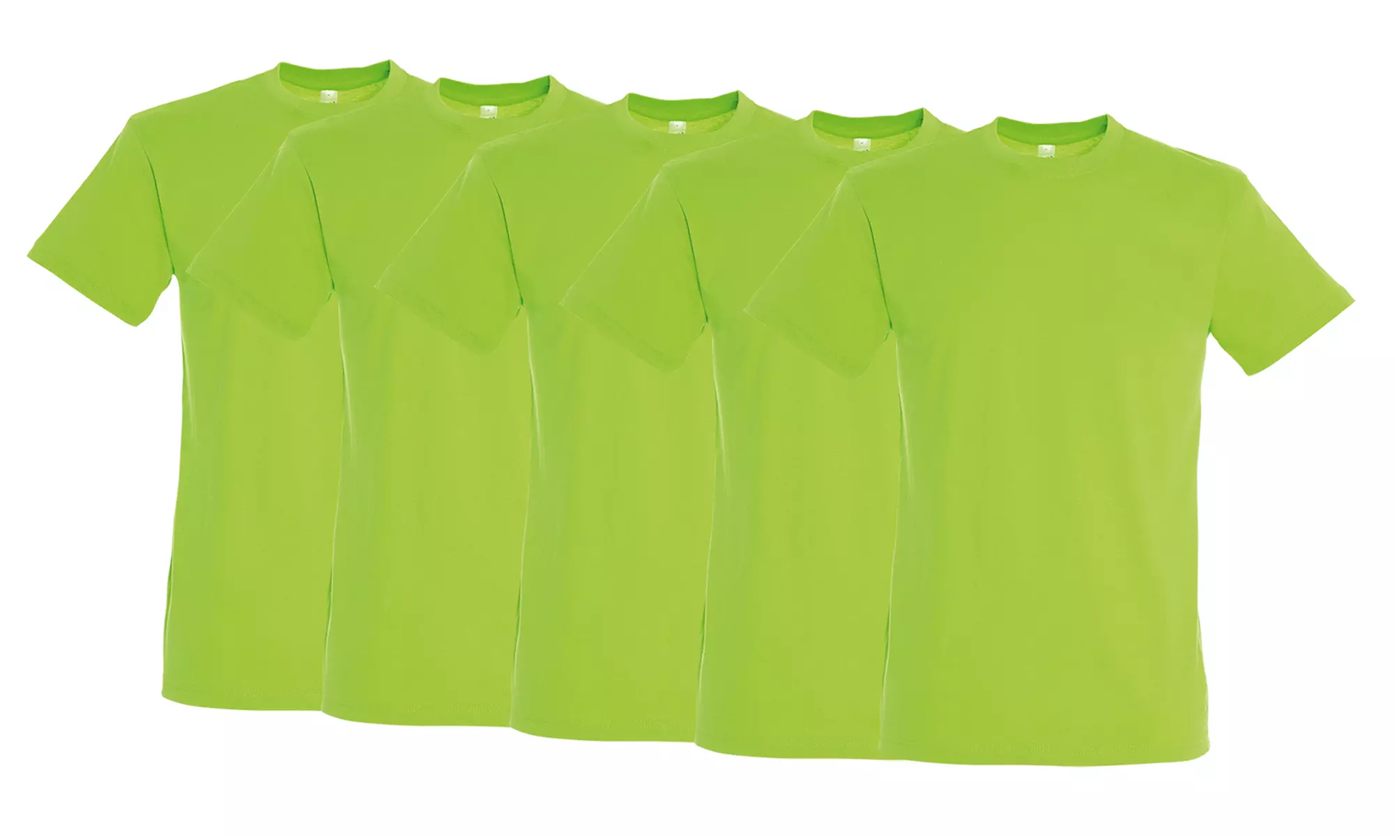 Lot de 3 ou 5 t-shirts unisexes en coton à col rond et manches courtes - Image 4