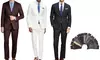 Braveman Men's Classic Fit 2-Piece Suit with Free Dress Socks