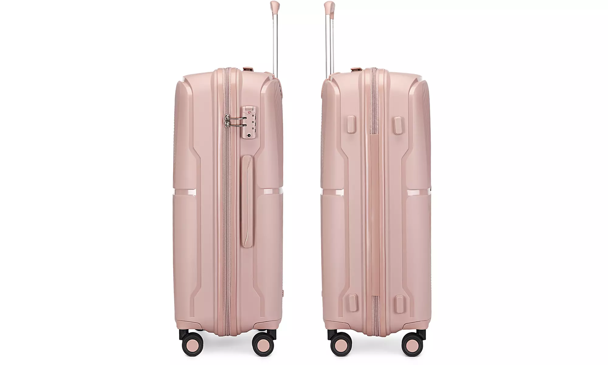 Maleta de ruedas rígida British Traveller con diseño ondulado