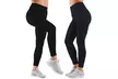 One or Two Pairs of Women's Seamless High Waist Fleece-Lined Leggings - Second Medium
