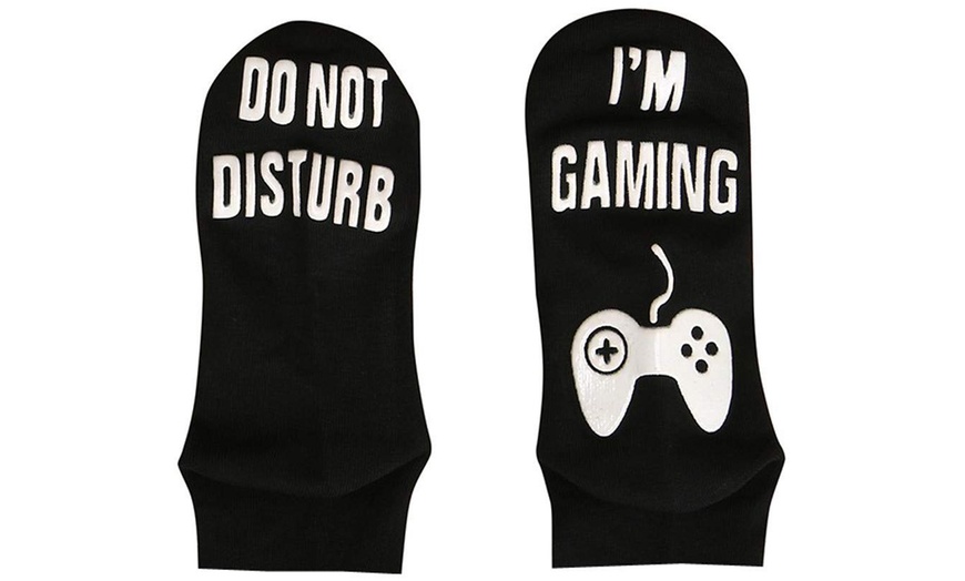 Image 4: Do Not Disturb I'm Gaming Socks